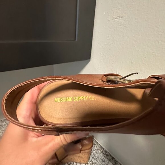 Mossimo Supply Co. Tan Cork Wedge Sandals Size 10 - Picture 2 of 4